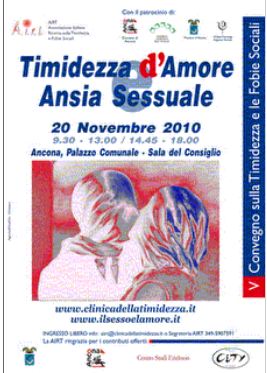 20 Novembre 2010 Convegno TIMIDEZZA D’AMORE E ANSIA SESSUALE